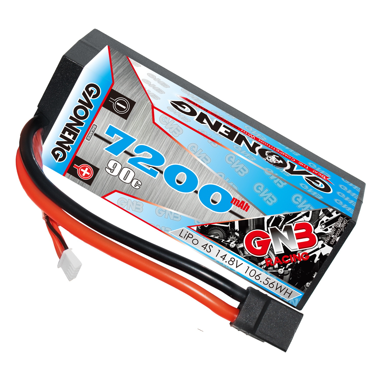 GNB High Energy 7200mAh 4S 14,8 V 90C Lithium-Batterie für 1/8 RC-Autos und -Panzer mit individuellem Stecker - Image 5