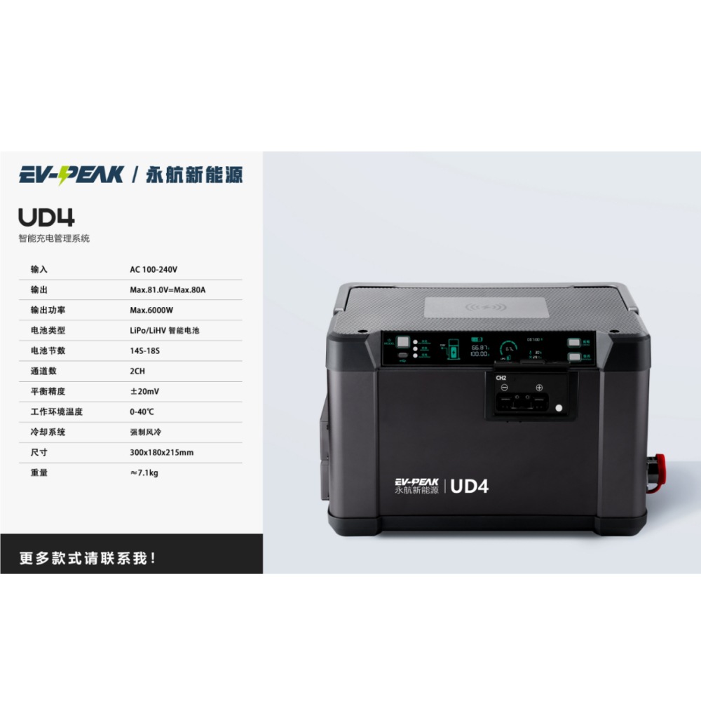 EV PEAK Yonghang UD4 14S 18S 6000 Вт – інтелектуальний балансувальний зарядний пристрій для швидкого заряджання акумуляторів Grignard Haiying - Image 2