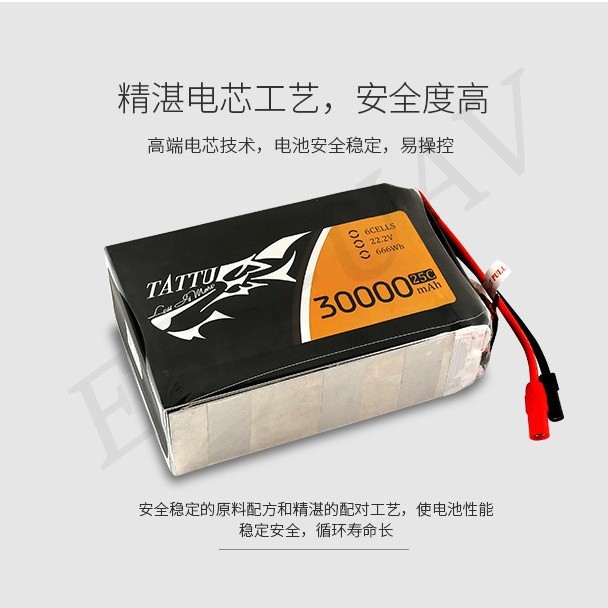 Grignard 16000mAh 22000mAh Hochkapazitiver Hochleistungs-Lipo-Akku 6S1P für UAVs zur Pflanzenschutz-, Sicherheits- und Kartierungsanwendung - Image 5