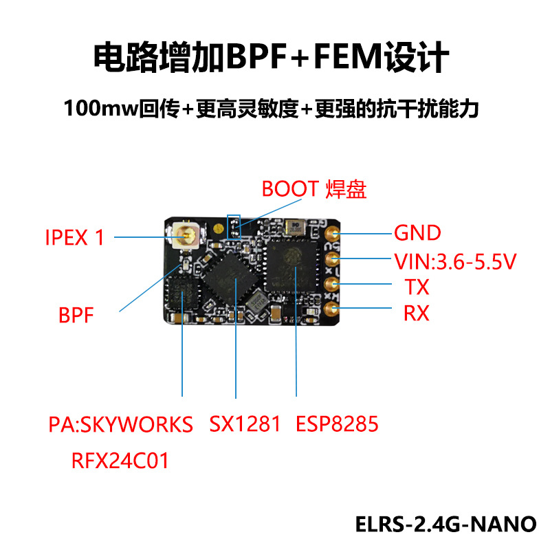 BAYCK Shell ELRS Receiver 2.4G 915M ExpressLRS High Refresh Rate Small Volume 300 - Image 3