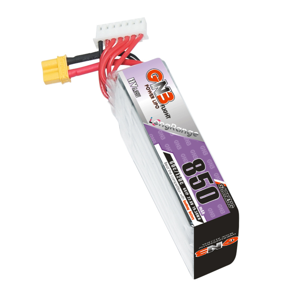 GNB Hochleistungs-Akku mit 850 mAh, 6S, 22,8 V und 60 C für FPV-Drohnen GNB8506S60AHV - Image 3