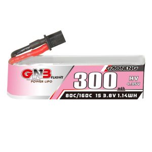 Hochleistungs-Lithium-Akku A30 mit 300 mAh, 1S, 3,8 V und 80 C für Brushless-FPV-Drohnen GNB3001S80WHV