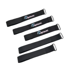 Dolphin Model Drone Battery Strap Black Iron Buckle Fixed Wear Resistant Non Slip 30cm 2pcs