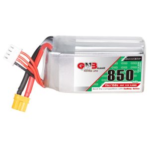 LiPo-акумулятор GNB High Energy на 850 мА·год, 3S, 11,1 В, 75 C для квадрокоптерів FPV та моделей RC