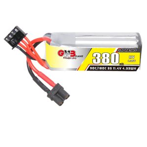 GNB High Energy 380mAh 3S 11.4V 90C HV Lipo Battery for FPV Drones RC Aircraft