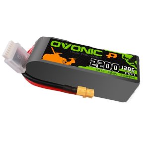 بطارية ليثيوم بوليمر من Ovonic بسعة 2200 مللي أمبير/ساعة و120C للدرونات FPV مقاس 5 بوصة