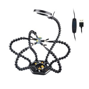 Six Claw Multifunctional Aluminum Alloy Soldering Station LED Magnifying Glass Auxiliary Tool
