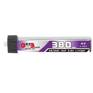 Литиевая батарея GNB High Energy 380 мАч 1S 3,8 В 60C HV для мини-дронов FPV GNB3801S60AHV
