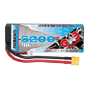 GNB Hochleistungs-LiPo-Akku mit 5200 mAh, 2S, 7,4 V und 90 C – ideal für RC-Modelle im Maßstab 1/10