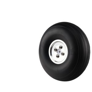 RC Model Aircraft Landing Gear Wheels PU Solid Tire Silver Aluminum Core 1 0-8 5inch