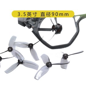 Hqprop D90Mmx3 3.5inch Three Blade Racing Drone Propeller Blade Set Phantom Black Shadow