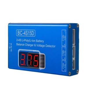 BC4S15D LiPo Battery Balance Charger with Voltage Display Aluminum Shell 4S with Power Supply