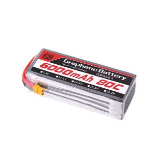 GW Guowei 6000mAh 6S 22.2V 80C LiPo Battery for RC Helicopter Fixed Wing Crossing FPV Car