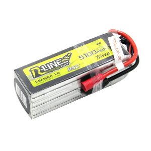 بطارية طاقة بوليمر الليثيوم الأصلية من Gresser Format Ace Rline 95C، سعة 5100 مللي أمبير/ساعة، 6 خلايا، 22.2 فولت