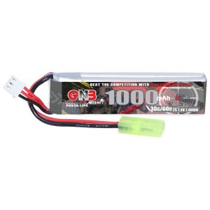 GNB High Energy 1000mAh 2S 7.4V 30C LiPo-Akku für RC-Spielzeuge und CS-Elektronikwaffen GNB10002S30GA