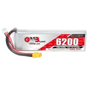 Аккумулятор GNB High Energy на 6200 мАч, 2S, 7,4 В, 110°C для квадрокоптеров FPV и моделей RC
