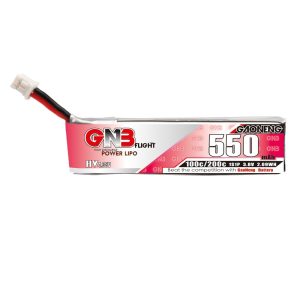 High Energy GNB 550mAh 1S 100C 3.8V HV LiPo Battery for Indoor FPV Drones GNB5501S100AHV