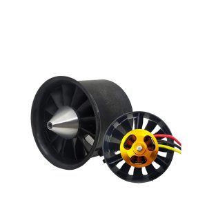 Qunxi 70mm Ducted Fan 12 Blade Turbine Motor Qf3027 Aircraft Model Turbojet Engine CCW