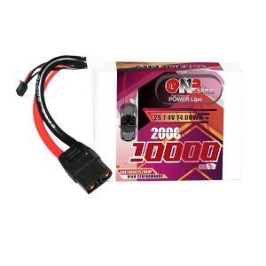 Акумулятор LiPo GNB High Energy 10000 мА·год, 2S, 7,4 В, 200°C для гоночних RC-автомобілів