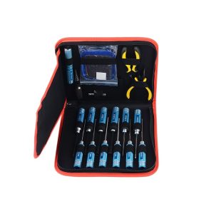 RC Remote Control Car Maintenance Tool Kit 18 Piece Hexagon Socket Cross Flat Bearing Screwdriver Set
