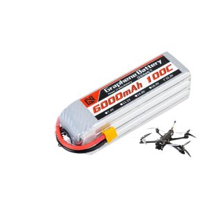 Gw Guowei Lithium Battery 6S 22.2V 100C 6000Mah for RC Drone Helicopter Model Aircraft XT60