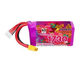 LiPo-аккумулятор GNB High Energy на 1730 мАч, 4S, 14,8 В, 160°C для гоночных FPV-дронов с диаметром пропеллера 5 дюймов