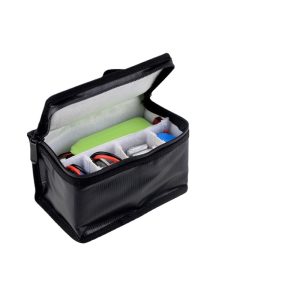 Lithium Battery Flame Retardant Explosion Proof Bag 155x90x115mm Removable Safety Storage for RC Car FPV Drone
