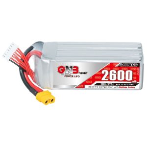 Аккумулятор LiPo GNB High Energy емкостью 2600 мАч, 6S, 22,2 В, 110°C для квадрокоптеров FPV и радиоуправляемых вертолетов