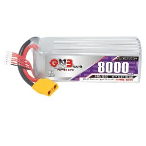 Акумулятор GNB High Energy на 8000 мА·год, 6S, 22,8 В, 60°C – для квадрокоптерів FPV та інших дронів