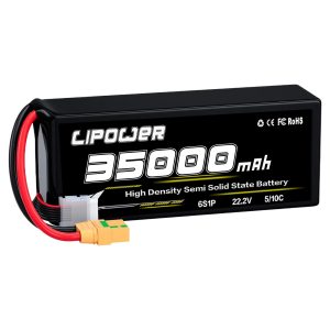 HVT High Density Solid Lithium Battery 22.2V 30000mAh 6S for FPV Drones Aerial Photography