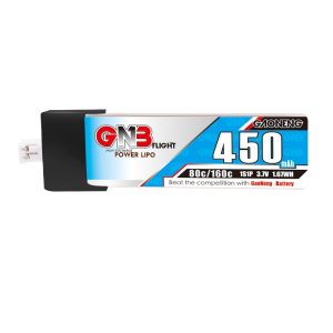 GNB 450mAh 1S 3.7V 80C LiPo Battery for Indoor FPV Drones