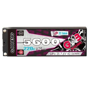 GNB High Energy 5600mAh 2S 7,6V 220°C 1/12-RC-Renn- und Geländewagen-Lithiumbatterie LCG HV