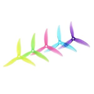 HQPROP MCK Joint Edition 5.1 inch 3 Leaf Racing Flowing FPV Propeller 2 Pairs Yellow