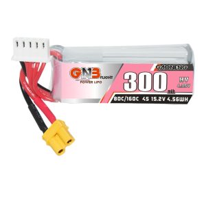 GNB 300mAh 4S 152V 80C HV Mini FPV Drone Lipo Battery GNB3004S80AHV