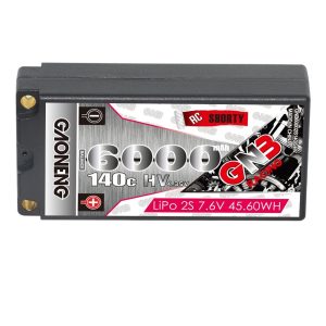 GNB High Energy 6000mAh 2S 7.6V 140C HV Lipo Battery Hard Case for 1 10 RC Car GNB60002S140iSHV