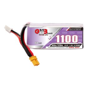 GNB 1100mAh 2S 7.6V 60C HV Lipo Battery for FPV Racing Drone Long Endurance GNB11002S60AHV