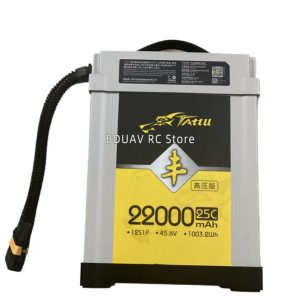بطارية ليثيوم عالية الجهد من TATTU Grignard سعة 22000 مللي أمبير/ساعة، 25C، 45.6 فولت، 12 خلية للطائرات بدون طيار المستخدمة في حماية المحاصيل