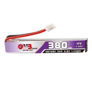 GNB High Energy 380mAh 1S 38V 60C HV Mini FPV Racing Drone Lipo Battery