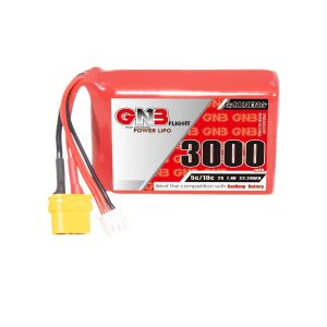 بطارية ليثيوم GNB عالية الطاقة بسعة 3000 مللي أمبير/ساعة، 2S، 7.4 فولت، 5C للتحكم عن بعد RadiomasterTX12 GNB30002S5F