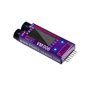 Высокоточный индикатор напряжения VM006 для аккумуляторов типа LiPo (1–6S): звуковая сигнализация и ЖК-экран