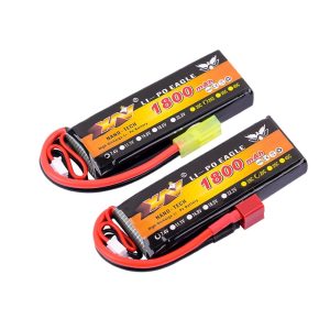 Waditon 7.4V 1800Mah Lithium Battery Small Tamiya Head for 1 18 1 16 RC Car Off Road Vehicle