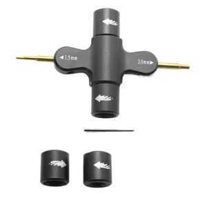 Square Ratchet Wrench 1.5mm 2.0mm Inner Hexagon M3 M5 Wrench Sleeve with Bearing Quick Release for Model Aircraft Tool