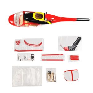 450 Size Glass Fiber Bell 206 Helicopter Body Scale Fuselage for RC Helicopter
