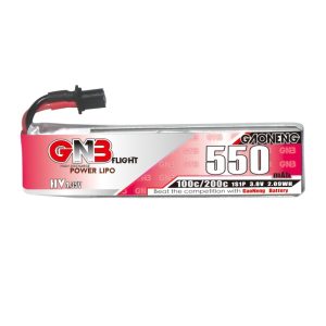 GNB 550mAh 1S 3.8V 100C HV LiPo Battery for Indoor FPV Whoop Drones A30 Connector