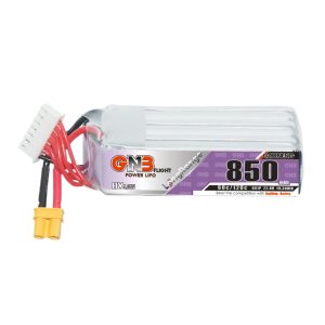 GNB High Energy 850mAh 6S 22.8V 60C HV Lithium Ion Battery for FPV Aircraft Drone GNB8506S60AHV