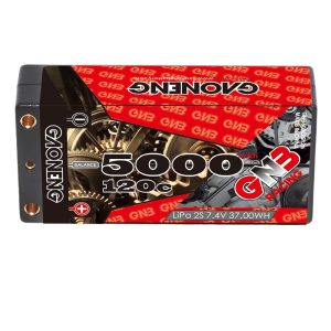 GNB Hochleistungs-Akku mit 5000 mAh, 2S, 7,4 V und 120 C – Hartgehäuse für 1/12-Drift-Rennwagen und Big-Foot-Cross-Country-Modelle