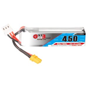 GNB High Energy 450mAh 2S 7.4V 80C Lithium Battery for Indoor FPV Drones