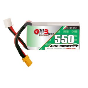 GNB High Energy 550mAh 2S 7.4V 70C Lipo Battery for FPV Drones RC Models GAONENG