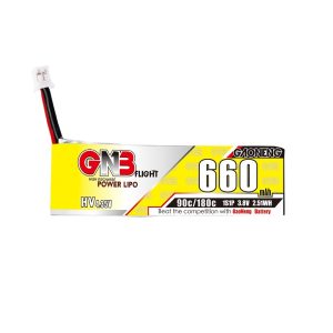 GNB 660mAh 1S 38V 90C HV LiPo Battery for FPV Drone GAONENG GNB6601S90WHV