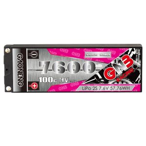 Аккумулятор LiPo GNB High Energy емкостью 7600 мАч, 2S, 7,6 В, 100°C для гоночных моделей RC масштаба 1/10 GNB76002S100iHV